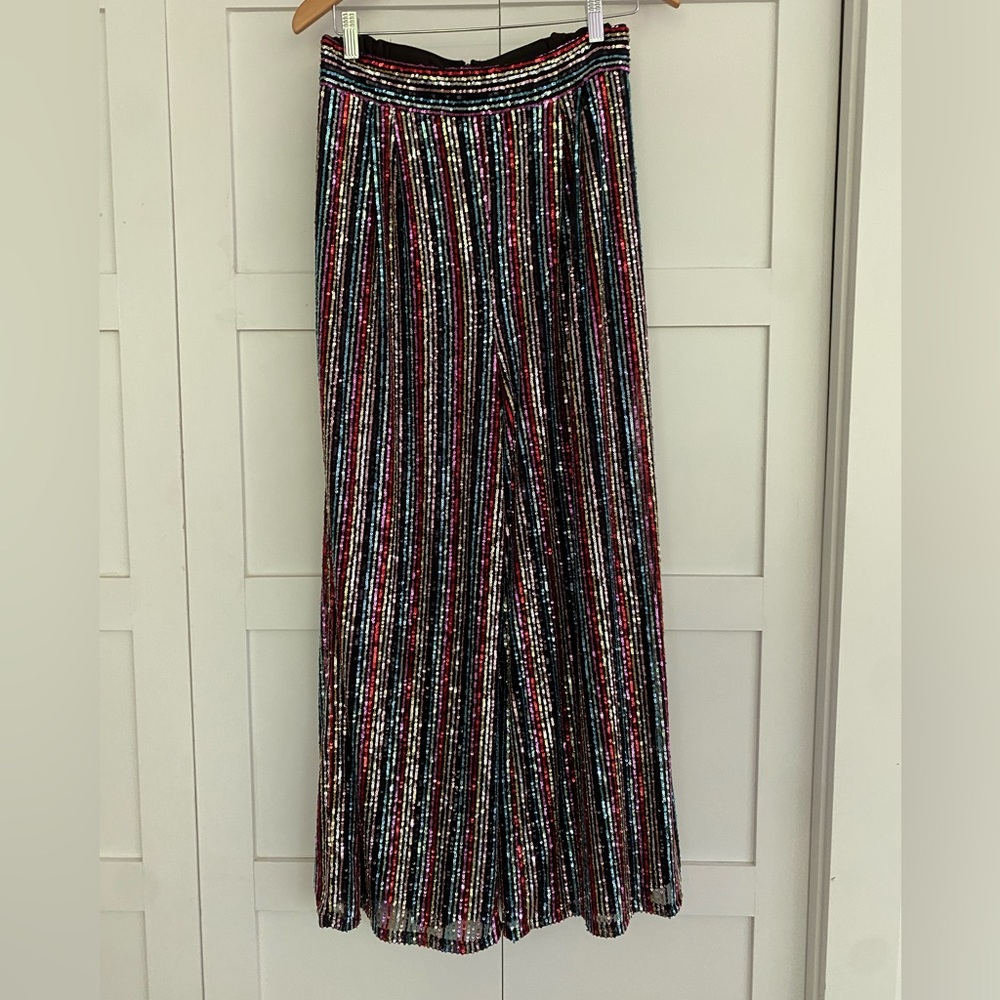 Wide leg, sequin party pants. Anthropology, size medium.